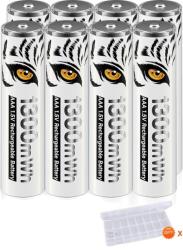  Újratölthető Li-ion akkumulátor, LCD kijelző, USB töltő, 8db AAA