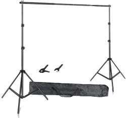  Háttérkeret, állítható magasság, fotózási stúdió -támogató állvány, 2x2m állvány, Suit B No homokzsák