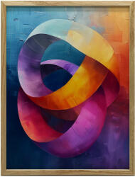  VÁSZON FESTMÉNY KERET NÉLKÜLI DINAMIKUS GYŰRŰHEZ 50x70 CM