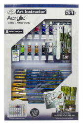  Akrilfestő utazókészlet - 31 részes szett