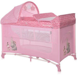 Lorelli Moonlight 2 Plus multifunkciós utazóágy - Mellow Rose Fello - pepita - 33 990 Ft