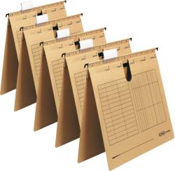 Herlitz Set de dosare pentru fișet Herlitz Easy Orga - Cu formă în L, maro, 5 buc (5874359)