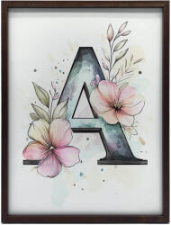  FALI PLAKÁT A KERETTEL A BETŰ VIRÁGOS GYERMEKEKNEK 50x70 CM