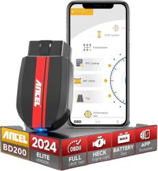Ancel Autóipari szkenner, Bluetooth csatlakozás, akkumulátor teszt, Ancel BD200
