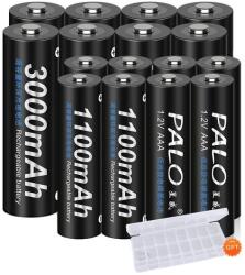 Palo Akkumulátortöltő, LCD kijelző, gyors töltés, 8aa 8aaa