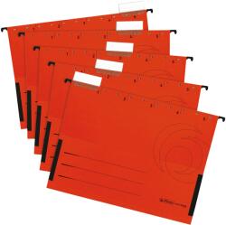 Herlitz Set de dosare pentru fișet Herlitz Easy Orga - Cu formă de V și opritor, roşu, 5 buc (5874797)