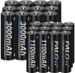 Palo Akkumulátortöltő, LCD kijelző, gyors töltés, 12AA 12AAA