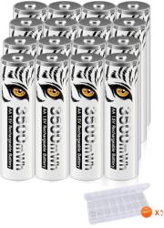  Újratölthető Li-ion akkumulátor, LCD kijelző, USB töltő, 16db AA
