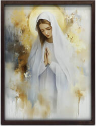  FESTMÉNY VÁSZONRA MÁRIA IMÁJA ARANY IZZÁS KERET NÉLKÜL 50x70 CM