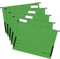 Herlitz Set de dosare pentru fișet Herlitz Easy Orga - Cu formă de V și opritor, verzi, 5 buc (5874789)