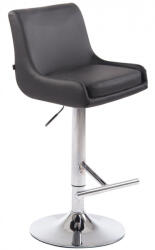  Club elegáns bárszék műbőr szürke - króm 307564