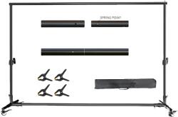  Háttér -támogató rendszer, állítható keresztrúd, hordozható hordtáska, Kerekek 2x3m