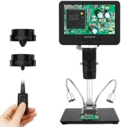 Andonstar Digitális mikroszkóp, trinokuláris kialakítás, 101 IPS LCD, 2000x, AD246S-M (7 hüvelyk)