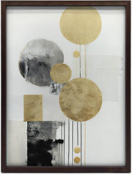  KERET FALI PLAKÁT ARANY ÉS FEKETE ABSZTRAKT 70x100 CM MATT