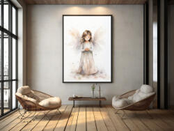  KERET FALI PLAKÁT REMÉNY ANGYALA FEKETE 60x90 CM ALUMÍNIUM