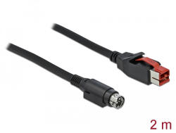 Delock PoweredUSB Kábel Apa 24 V Mini-DIN 3 Tűs Apa 2 m POS Nyomtatókhoz és Csatlakozókhoz