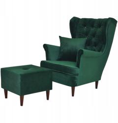  ARI PRINT Scandinavian Family Furniture szárnyas szék, nagy virágok, fukszia, lila