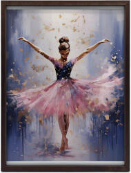  VÁSZONFESTÉS KERET NÉLKÜL BALERINA MOZGÁSÁBAN 50x70 CM