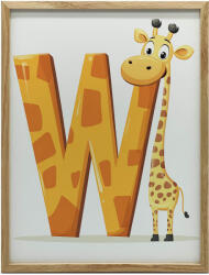  VÁSZON FESTMÉNY W BETŰ ZSIRÁFAL KERET NÉLKÜL 50x70 CM PREMIUM
