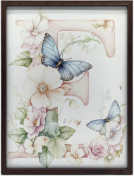  FALI PLAKÁT ARANY KERETBEN VIRÁGOK ÉS LEPKE GYERMEKEKNEK 60x90 CM