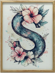  VÁSZON FESTMÉNY S BETŰ VIRÁGOK TAVASZ KERET NÉLKÜL 50x70 CM