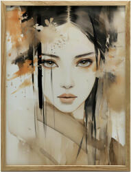  KERET EGY GYÖNYÖRŰ JAPÁN NŐ FALI PLAKÁTA ARCE NAGY 70x100 CM