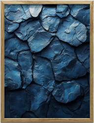  KÉP FALHOZ SÖTÉT KŐ TEXTÚRA SÖTÉTBARNA KERETTEL 50x70 CM