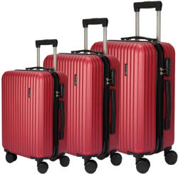 Dollcini Dollcini, Világjáró Bőrönd 3db set, 28" 24" 20" , 528284_D_3db, Borvörös
