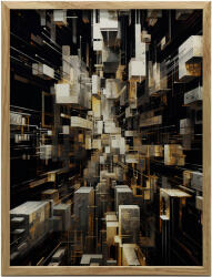  ALUMÍNIUM KERETES FALI PLAKÁT ARANY LABIRINTUS 70x100 CM