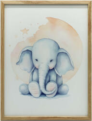  VÁSZONFESTMÉNY KERET NÉLKÜL ELEFÁNT ÁLMA HOLD ALATT 70x100 CM VÁSZON