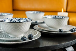 Nora's Design Black & blue 16 részes modern design porcelán étkészlet 4 személyre Brand: Nora' s design
