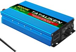  Power Inverter, 1500W/3000W/4000W opciók, EU aljzat kompatibilitása, 12V4000W50Hz EU