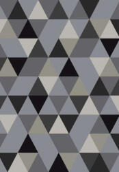  Barcelona Geometriai Szőnyeg - Fekete-Szürke - 160x230 cm