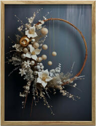  VÁSZONFESTÉS KERET NÉLKÜL VARÁZSOS KARÁCSONYI KOszorú 50x70 CM