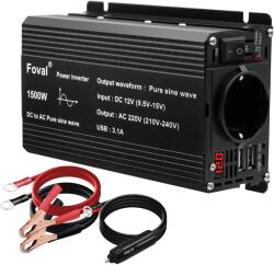  Tiszta szinuszhullám-inverter, 12 V-AC 220V, csúcsteljesítmény 1000W-2600W, 12V 220V 1500W