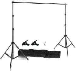  A fotózási háttérállvány, az állítható magasság, magában foglalja a bilincseket és a hordtáskát, Nincs homokzsák, 2600x3000 mm