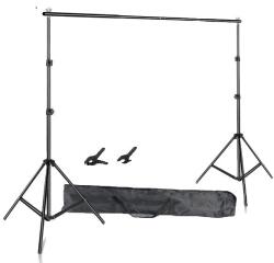  Háttér -támogatási rendszer, állítható magasság, Chromakey zöld képernyő, 2, 6x3m, Rugalmas, nincs homokzsák