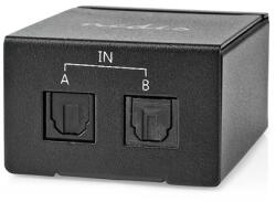 Nedis ASWI2512BK digitális audio kapcsoló 2x Toslink (ASWI2512BK)