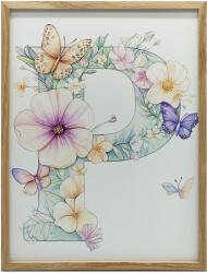  FESTMÉNY VÁSZONRA P BETŰ VIRÁG KERET NÉLKÜL 50x70 CM PREMIUM VÁSZON