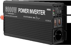  Power Inverter, nagy hatékonyságú 90%, többszörös energiaterjesztés, 6000W-12V-220V-50Hz