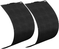  Rugalmas napelemes panel, könnyű 120W, nagy hatékonyságú monokristályos kialakítás, 240W-fekete