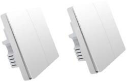 Aqara Intelligens fényfal kapcsoló, vezeték nélküli vezérlés, HomeKit kompatibilis, 2x semleges 2Key -vel