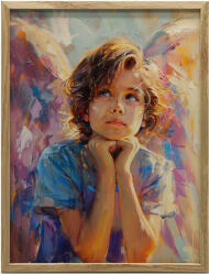  KERET FALI PLAKÁT ANGEL' S REVERSION 50x70 CM ALUMÍNIUM FEKETE