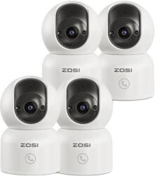 ZOSI Smart Baby Cam, 360 ° PAN-BITT funkció, kettős 2K HD megtekintés, C518 (4 csomag)