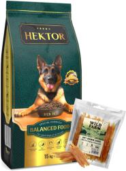 Hektor HEKTOR BALANCED Adult 15kg + WILD FARM puha csirke csíkok 500g kutyaeledel