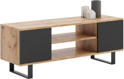  Focus RTV szekrény 135 cm - loft tölgyfa kézműves/fekete