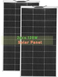  Rugalmas napelemes panel, nagy hatékonyságú 24%, könnyű és hordozható, 240W