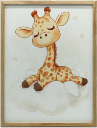  VÁSZON FESTŐ ZSIRÁF FELHŐRE GYERMEKEKNEK 70x100 CM KERET NÉLKÜL
