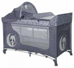 Lorelli Moonlight 2 Plus multifunkciós utazóágy - Cool Grey Pandas