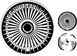 14 hüvelykes hubcap készlet, elegáns tervezési lehetőségek, tartós konstrukció, Penge stílusú 4dbs